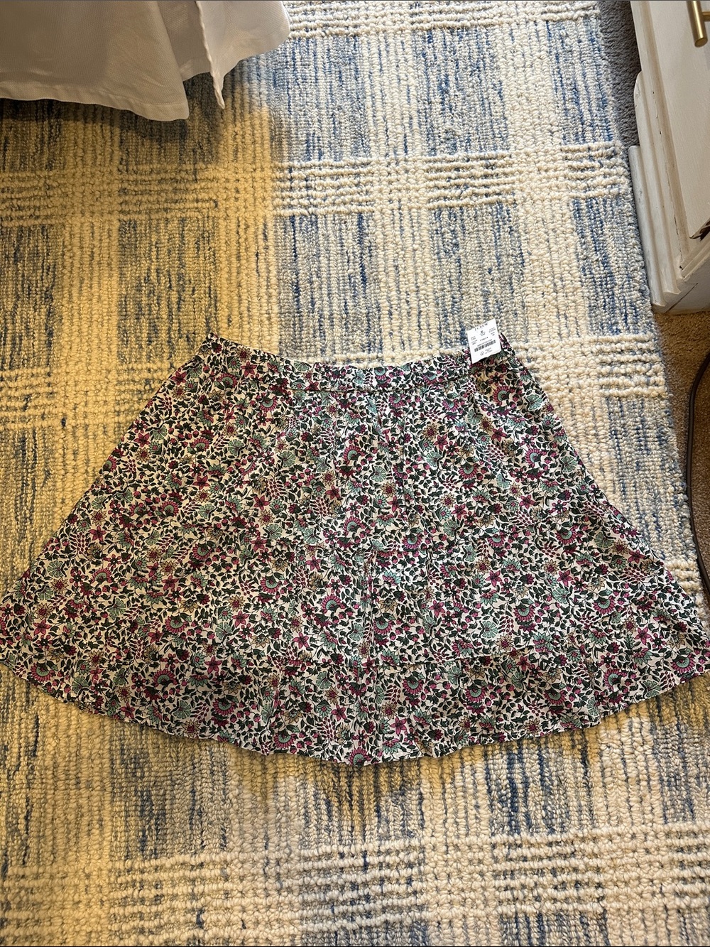 NWT Jcrew A-Line Skirt in Green and Pink